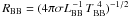 Mathematical equation: \hbox{$R_\mathrm{BB}=(4\pi\sigma L_\mathrm{BB}^{\,-1}\,T_\mathrm{BB}^{\ 4})^{-1/2}$}