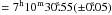 Mathematical equation: \hbox{$=7^\mathrm{h}10^\mathrm{m}30\fs55(\pm0\fs05)$}