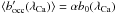 Mathematical equation: \hbox{$\langle b'_{\mathrm{occ}}(\lambda_{\mathrm{Ca}}) \rangle = \alpha b_0(\lambda_{\mathrm{Ca}})$}