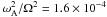 Mathematical equation: \hbox{$\omega_{\rm A}^2/\Omega^2=1.6\times10^{-4}$}