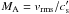 Mathematical equation: \hbox{$M_\mathrm{A}=v_\mathrm{rms}/c'_\mathrm{s}$}