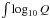Mathematical equation: \hbox{$\int\log_{10}Q$}