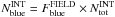 Mathematical equation: \hbox{$N^{\rm INT}_{\rm blue} = F^{\rm FIELD}_{\rm blue} \times N^{\rm INT}_{\rm tot}$}