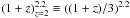 Mathematical equation: \hbox{$(1+z)^{2.2}_{z=2}\equiv((1+z)/3)^{2.2}$}