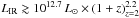Mathematical equation: \hbox{$L_{{\rm IR}}\gtrsim10^{12.7}\,{L_{\odot}}\times(1+z)^{2.2}_{z=2}$}