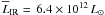 Mathematical equation: \hbox{$\overline L_{{\rm IR}} = \,6.4\times10^{12}\,{L_{\odot}}$}