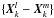 Mathematical equation: \hbox{$\{ \vec X_k^{l}- \vec X_k^{m}\}$}