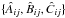 Mathematical equation: \hbox{$\{\hat A_{ij},\hat B_{ij}, \hat C_{ij}\}$}