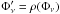 Mathematical equation: \hbox{$\Phi'_\nu=\rho(\Phi_\nu)$}