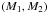 Mathematical equation: \hbox{$\left(M_{1},M_{2}\right)$}