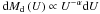 Mathematical equation: \hbox{${\rm d}M_{\rm d}\left(U\right)\propto U^{-\alpha}{\rm d}U$}