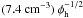 \hbox{$ (7.4~{\rm cm}^{-3}) \, \phi_{\rm h}^{-1/2}$}