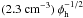 \hbox{$ (2.3~{\rm cm}^{-3}) \, \phi_{\rm h}^{-1/2}$}