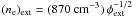 \hbox{$(\langle n_{\rm e} \rangle)_{\rm ext} = (870~{\rm cm}^{-3}) \, \phi_{\rm ext}^{1/2}$}