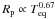 \hbox{$R_{\rm p} \propto T_{\rm eq}^{0.67}$}