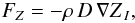 \begin{eqnarray} \label{flux_Z} F_Z=-\rho\, D\, \nabla Z_{\,I}, \end{eqnarray}