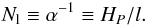 \begin{eqnarray} \NL\equiv\alpha^{-1}\equiv\hp/l. \end{eqnarray}