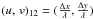 \hbox{$(\uv)_{12}=( \frac{\Delta x}{\lambda} , \frac{\Delta y}{\lambda} )$}