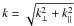 \hbox{$k=\sqrt{\kperp^2 + \kpar^2}$}