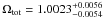\hbox{$\Omega_{\mathrm{tot}}=1.0023^{+0.0056}_{-0.0054}$}