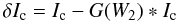 \begin{equation} \delta I_{\rm c} = I_{\rm c} - G(W_2)*I_{\rm c} \end{equation}