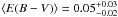 \hbox{$\langle E(B-V) \rangle = 0.05^{+0.03}_{-0.02}$}