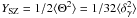 \hbox{$\YSZ=1/2\langle \Theta^2\rangle=1/32\langle\delta_{\gamma}^2\rangle$}