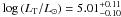 \hbox{$\log \left( L_{\mathrm{T}}/L_{\odot}\right) = 5.01_{-0.10}^{+0.11}$}