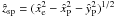 \hbox{$\hat{z}_{\rm sp}=(\hat{x}_\mathrm{e}^2-\hat{x}_{\rm P}^2-\hat{y}_{\rm P}^2)^{1/2}$}