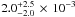 \hbox{$2.0^{+2.5}_{-2.0}\,\times \,10^{-3}$}