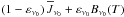 \hbox{$(1 - \varepsilon_{\nu_0}) \, \overline{J}_{\nu_0} + \varepsilon_{\nu_0} B_{\nu_0}(T)$}