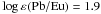\hbox{$\eps{}({\rm Pb/Eu}) = 1.9$}