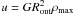 Mathematical equation: \hbox{$u = G R^2_\mathrm{out} \rho_\mathrm{max}$}