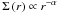 Mathematical equation: \hbox{$\Sigma\left(r\right) \propto r^{-\alpha}$}