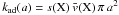 Mathematical equation: \hbox{$k_{\rm ad}(a)=s(\mathrm{X})\,\bar{v}(\mathrm{X})\,\pi\, a^{2}$}