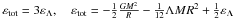 Mathematical equation: \hbox{$\varepsilon_{\rm tot} =3\varepsilon_\Lambda,\quad \varepsilon_{\rm tot}=-\frac{1}{2}\frac{GM^2}{R}- \frac{1}{12}\Lambda MR^2+\frac{1}{2}\varepsilon_\Lambda$}