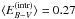 Mathematical equation: \hbox{$\langle E^{\rm (intr)}_{B-V} \rangle = 0.27$}