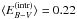 Mathematical equation: \hbox{$\langle E^{\rm (intr)}_{B-V} \rangle = 0.22$}