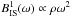 Mathematical equation: \hbox{$B_{\rm IS}^1 (\omega) \propto \rho \omega^2$}