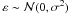 Mathematical equation: \hbox{$\varepsilon \sim \mathcal{N}(0,\sigma^2)$}