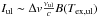 Mathematical equation: \hbox{$I_{\rm ul} \sim \Delta v \frac{\nu_{\rm ul}}{c} B(T_{{\rm ex,ul}})$}
