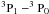 Mathematical equation: \hbox{$^3{\rm P}_1 - ^3{\rm P}_0$}