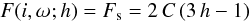 Mathematical equation: \begin{equation} \label{separatrix} F(i,\omega_\koz;h)=F_{\rm s} =2\,C\,(3\,h-1) \end{equation}