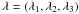 Mathematical equation: \hbox{$\lambda =\left(\lambda _1,\lambda _2,\lambda _3\right)$}