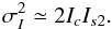 Mathematical equation: \begin{equation} \sigma^{2}_I \simeq 2I_{c} I_{s2}. \label{A} \end{equation}