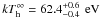 Mathematical equation: \hbox{$kT_{\rm h}^\infty=62.4_{-0.4}^{+0.6}\,\rm~eV$}