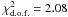 Mathematical equation: \hbox{$\chi_{\rm{d.o.f.}}^{2} = 2.08$}