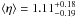 Mathematical equation: \hbox{$\langle \eta \rangle = 1.11_{-0.19}^{+0.18}$}