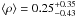 Mathematical equation: \hbox{$\langle \rho \rangle=0.25_{-0.43}^{+0.35}$}