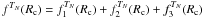 Mathematical equation: \hbox{$f^{T_N} (R_{\rm c}) = f^{T_N}_1 (R_{\rm c}) + f^{T_N}_2 (R_{\rm c}) + f^{T_N}_3 (R_{\rm c})$}